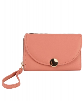 Fashion Flap Wallet Wristlet GLW-0143 BLUSH